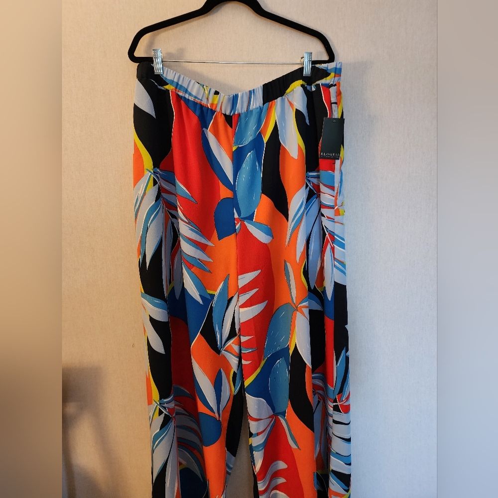 Tropical wide leg pants